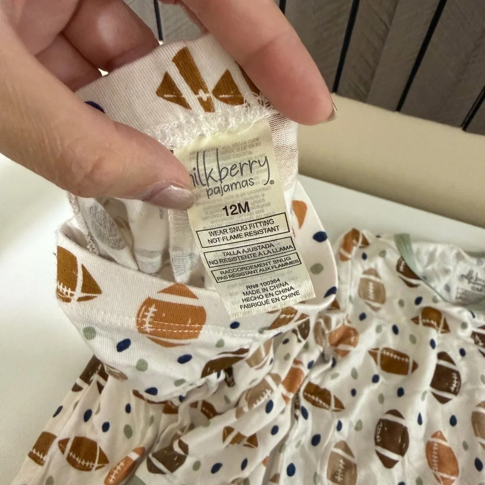 Milkberry Football Print Kids Pajamas - Picture 5 of 5